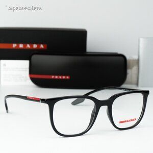 Prada Linea Rossa Women Eyeglasses Black Demo Square PS01OV 1AB1O1 BRAND NEW